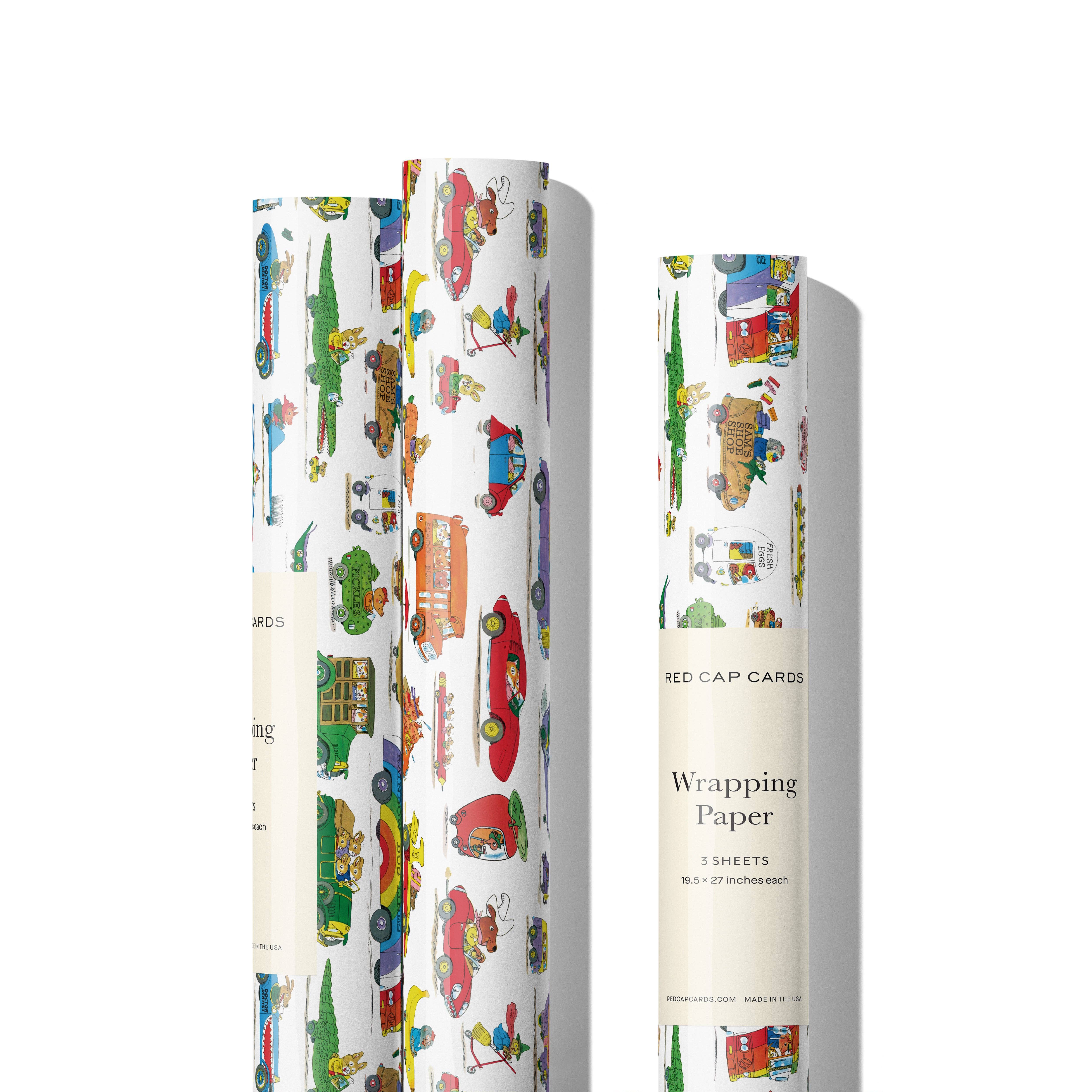 Richard Scarry Busytown Cars wrapping paper: Single, photo 2 of 3