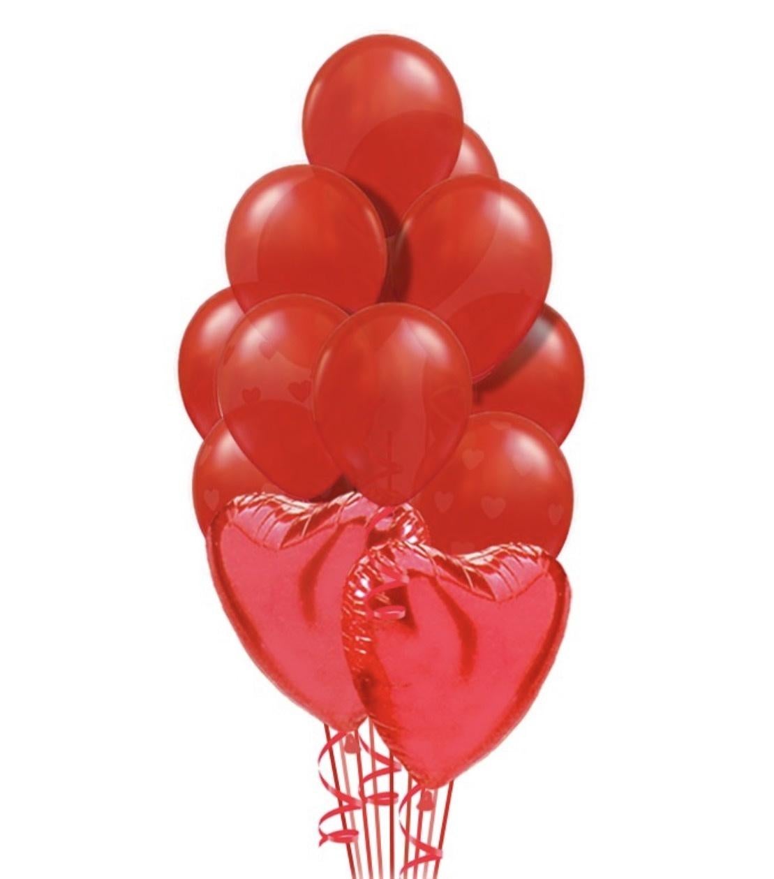 Red Mix - Love Free Valentine's Bouquet (14 Balloons)