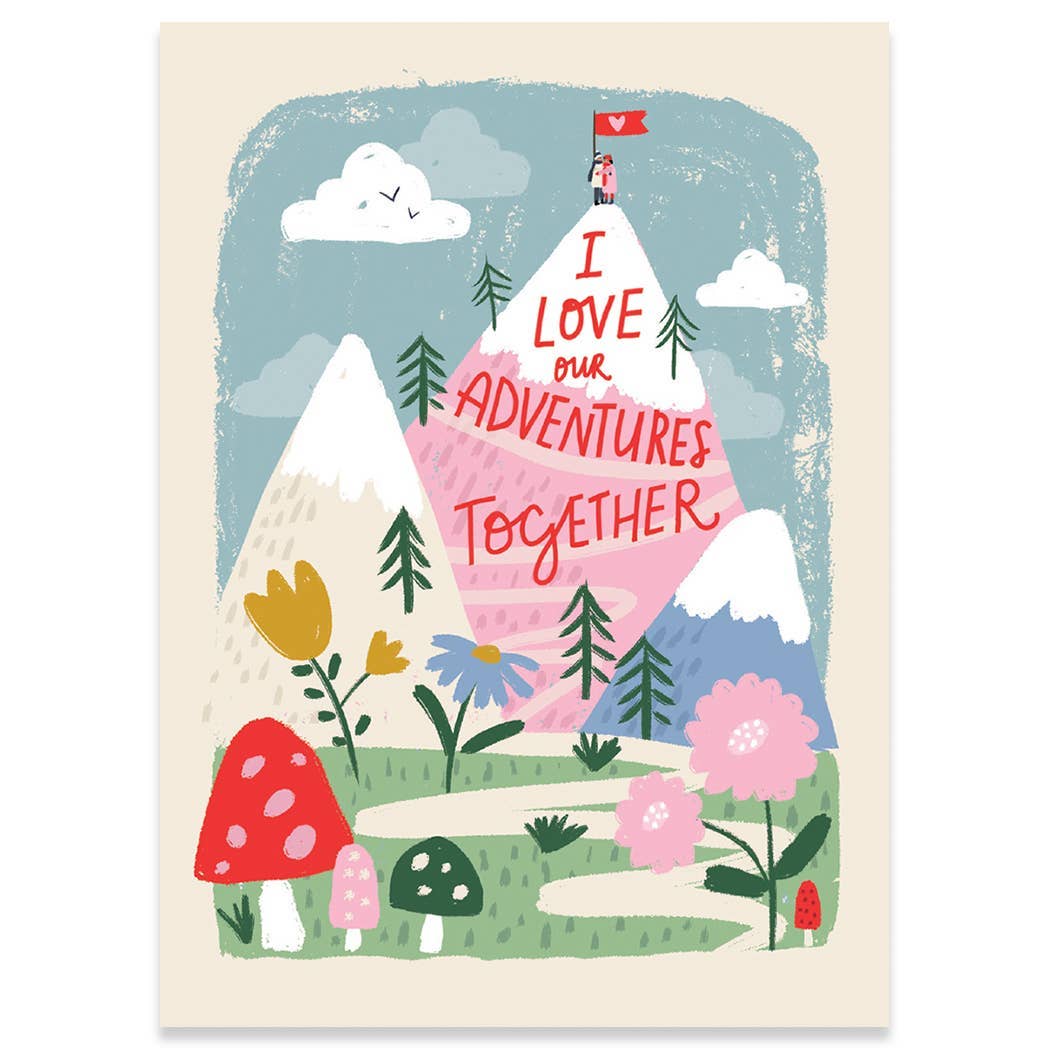 MOUNTAIN ADVENTURE ANNIVERSARY GREETING CARD 4.5 x 6.25"