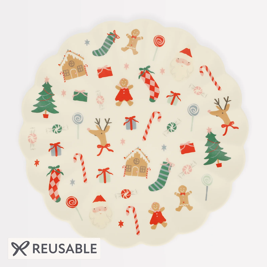 Meri Meri Jolly Christmas Melamine Plate, photo 1 of 2