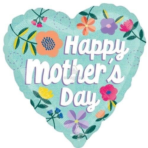 18" Happy Mother's Day Threaded Love Balloon