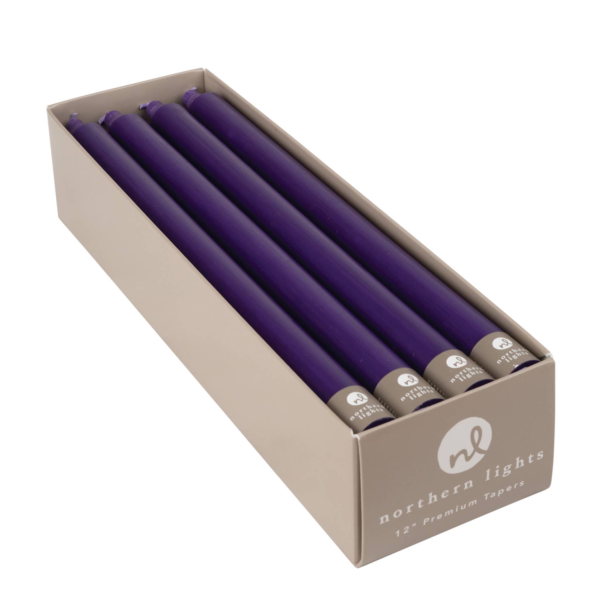 12" Taper Candles - 12pc Box: Purple, photo 1 of 8