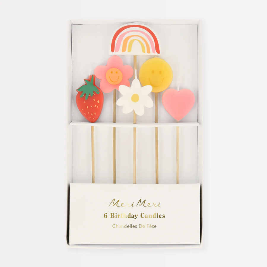 Meri Meri Happy Icons Candles - Set of 6