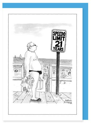 SPEEDO LIMIT - 5x7 NEW YORKER CARD, photo 1 of 3