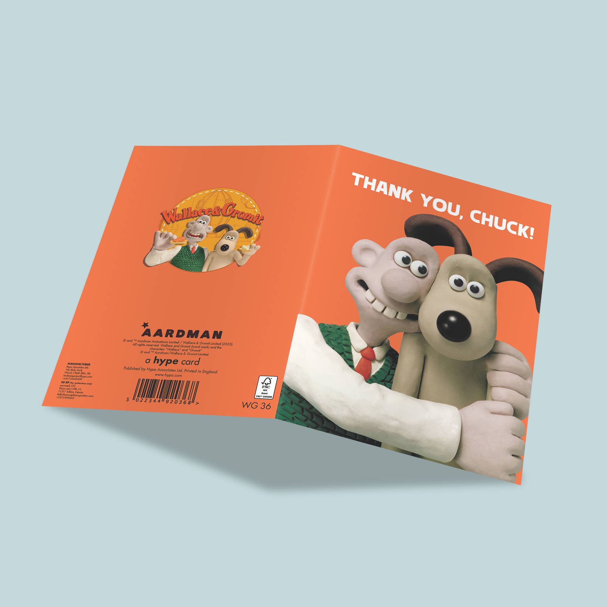 Thank You Card | Wallace and Gromit | Thank You Chuck!, photo 2 of 2