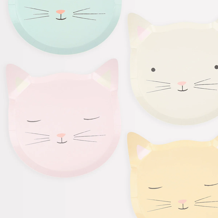 Meri Meri Cute Kitten Plates - Set of 8