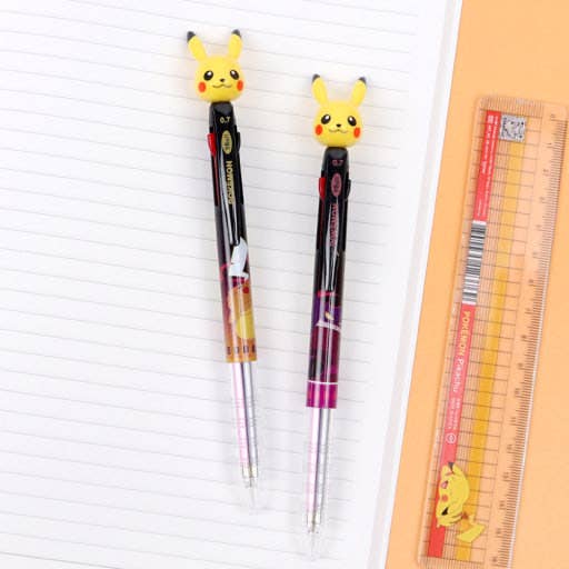 Pokémon Mascot 3Color Ballpoint Pen – Pikachu Topper, photo 3 of 5