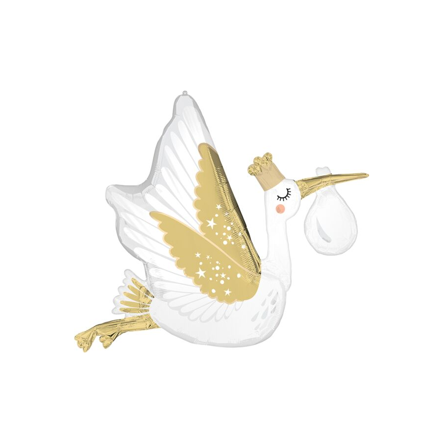 35in Satin Special Delivery Stork Supershape Balloon