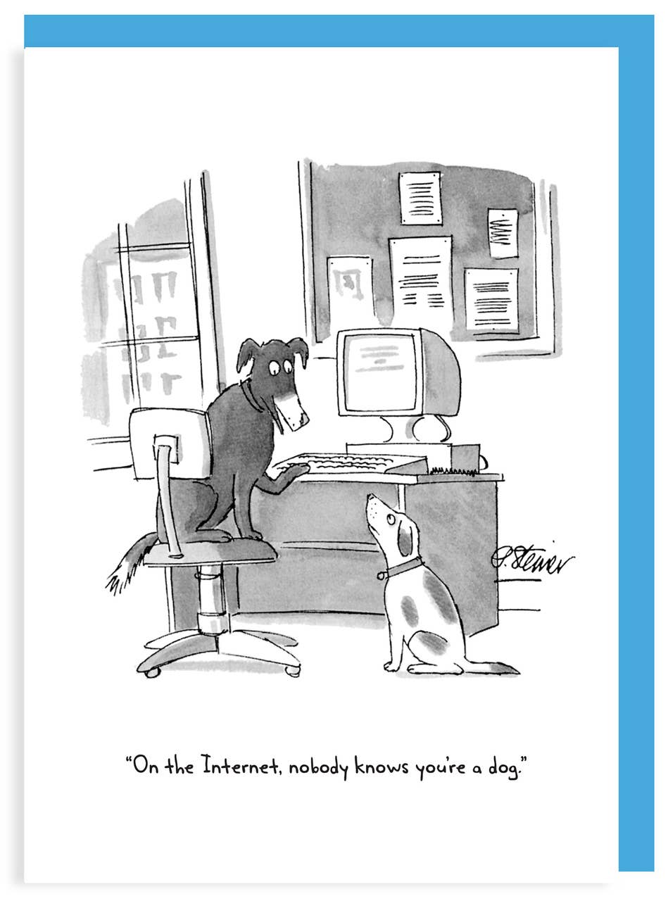 Internet Dog - Nelson Line Cartoon Card