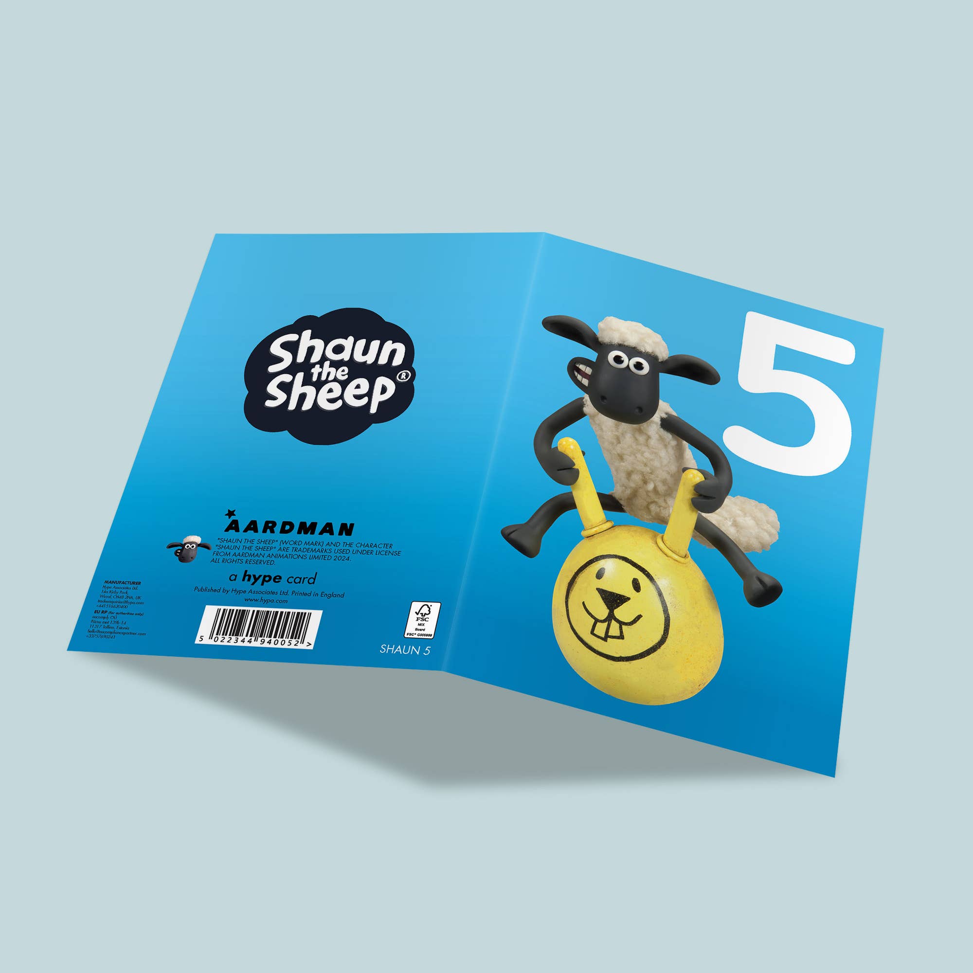 Birthday Card | Shaun the Sheep | 5 Year Old, photo 2 of 2