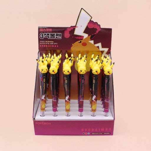 Pokémon Mascot 3Color Ballpoint Pen – Pikachu Topper, photo 2 of 5