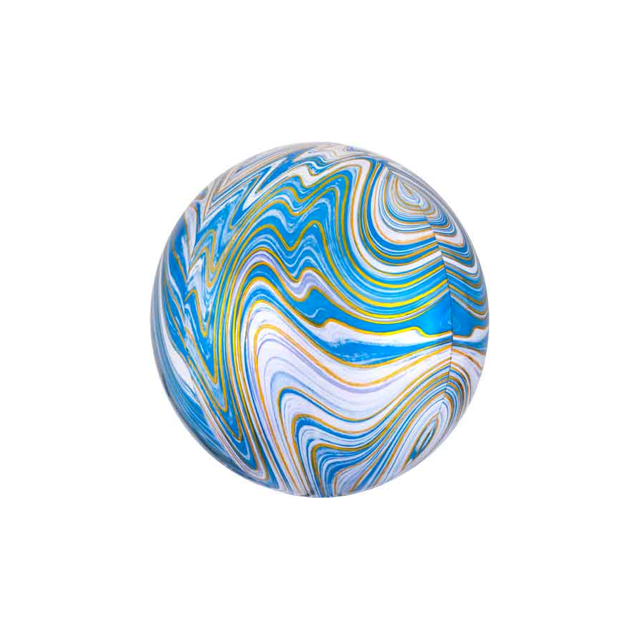 15in Orbz Marblez Blue Balloon