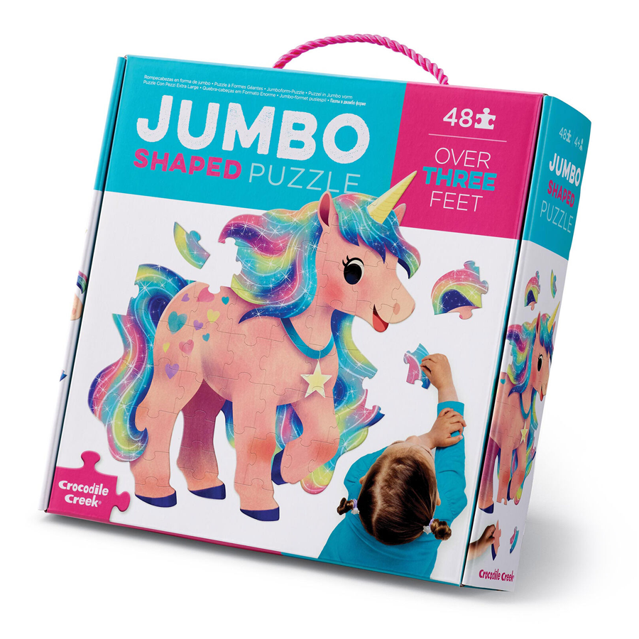 Crocodile Creek 48 Piece Jumbo Shaped Puzzle - Unicorn
