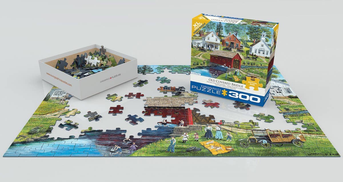 Old Covered Bridge 300pc Puzzle, photo 3 of 3