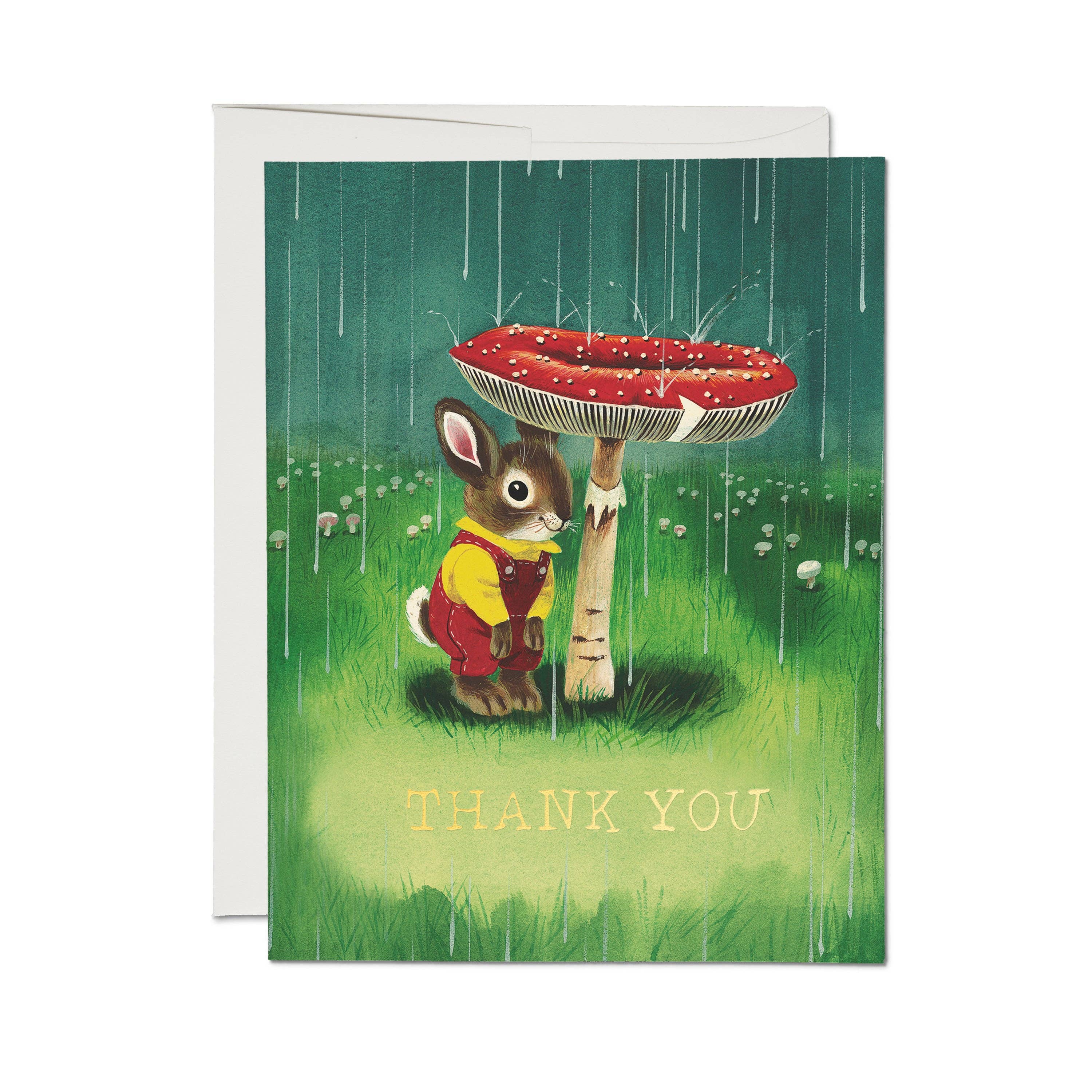 Richard Scarry Bunny and Mushroom greeting card: Single, photo 1 of 2