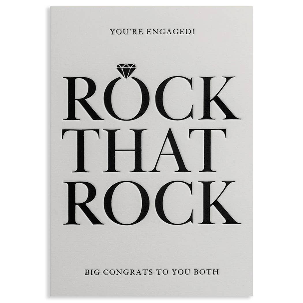 ROCK THAT ROCK ENGAGEMENT GREETING CARD 4.25 x 6.0625"
