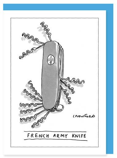FRENCH ARMY KNIFE - 5x7 NEW YORKER CARD