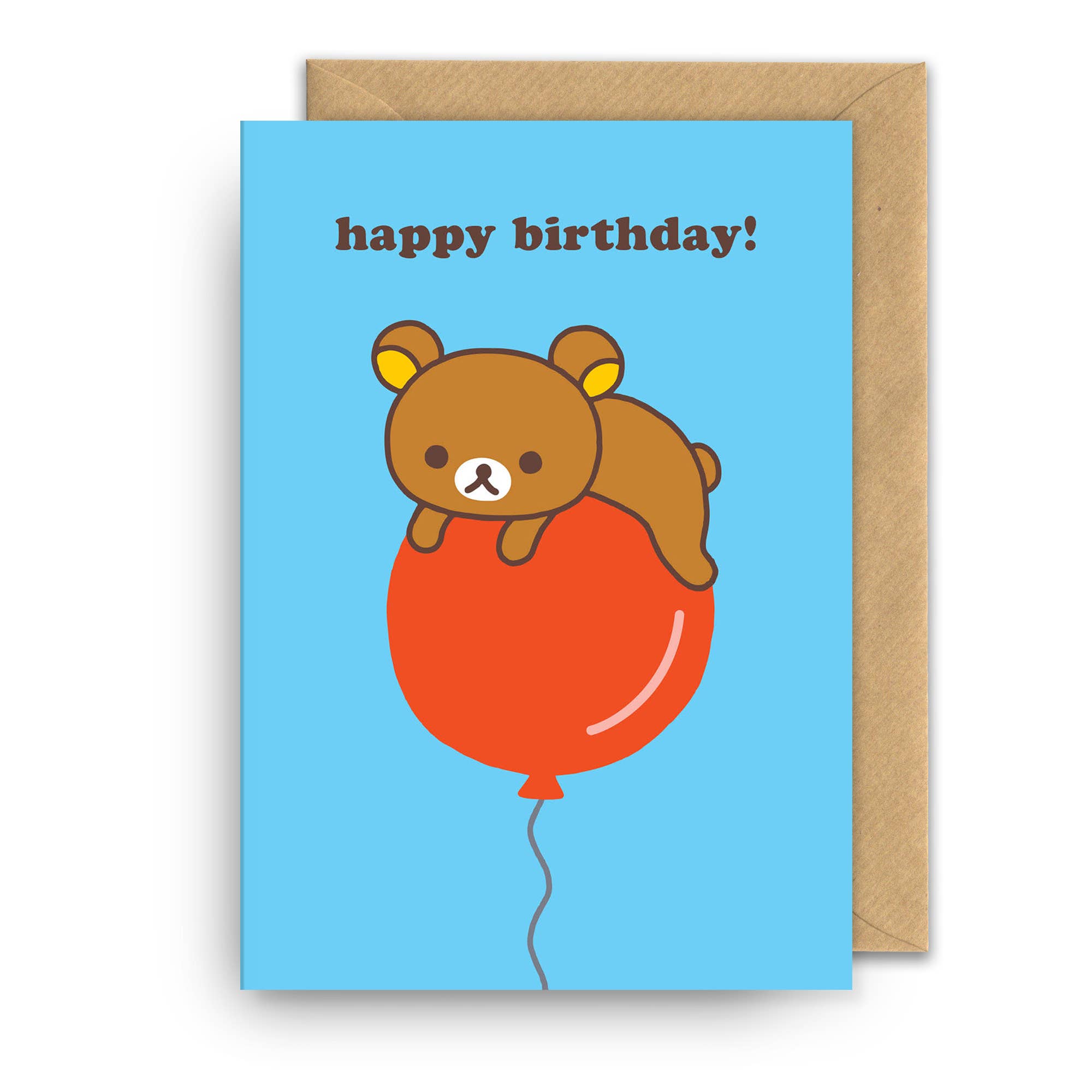 Birthday Card | Rilakkuma | Happy Birthday with Balloon, photo 1 of 2