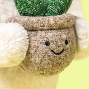 Jellycat Cream Bunny with Plant, photo 3 of 3