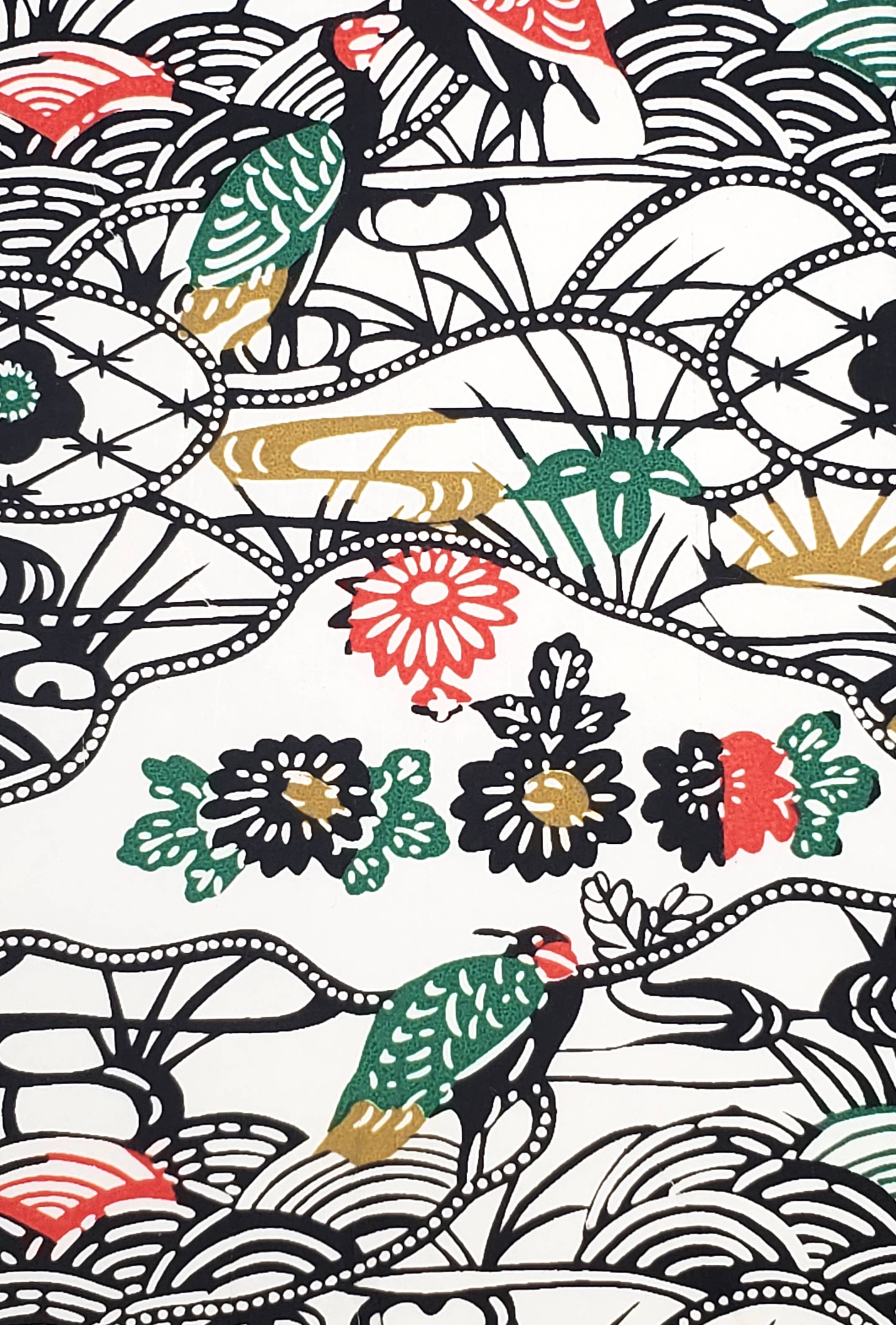 Yuzenshi: Birds, Irises & Black Print