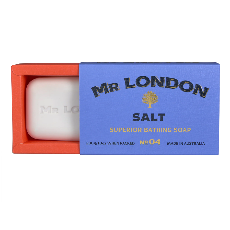 Mr London Salt Scented Superior Bathing Soap Bar for Men - 10oz