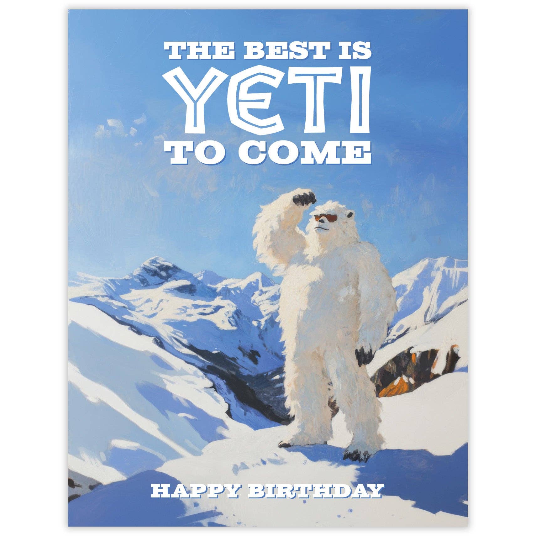 Waterknot Best Yeti - Recycled Birthday Card, photo 1 of 3