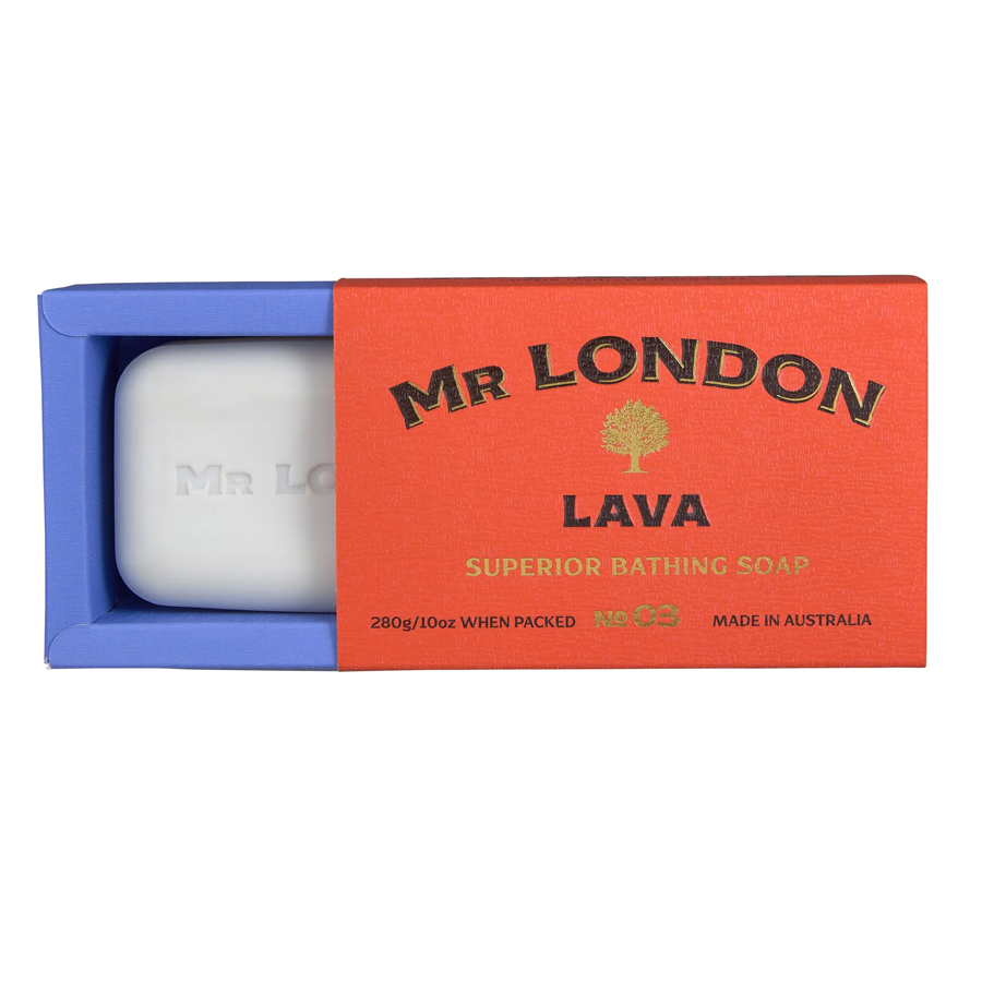 Mr London Lava Scented Superior Bathing Soap Bar for Men - 10oz