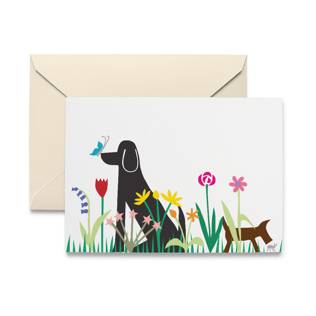 Dogs in Garden Boxed Note Cards, Set of 10, photo 1 of 2