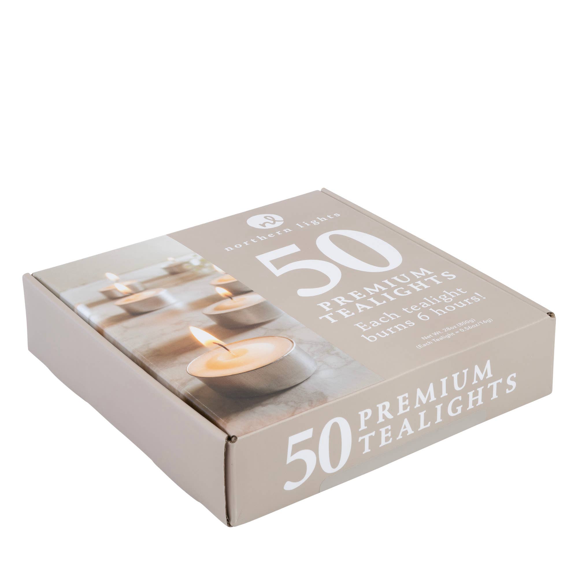 Unfragranced Tealight Candles - 50pc Box, photo 4 of 5