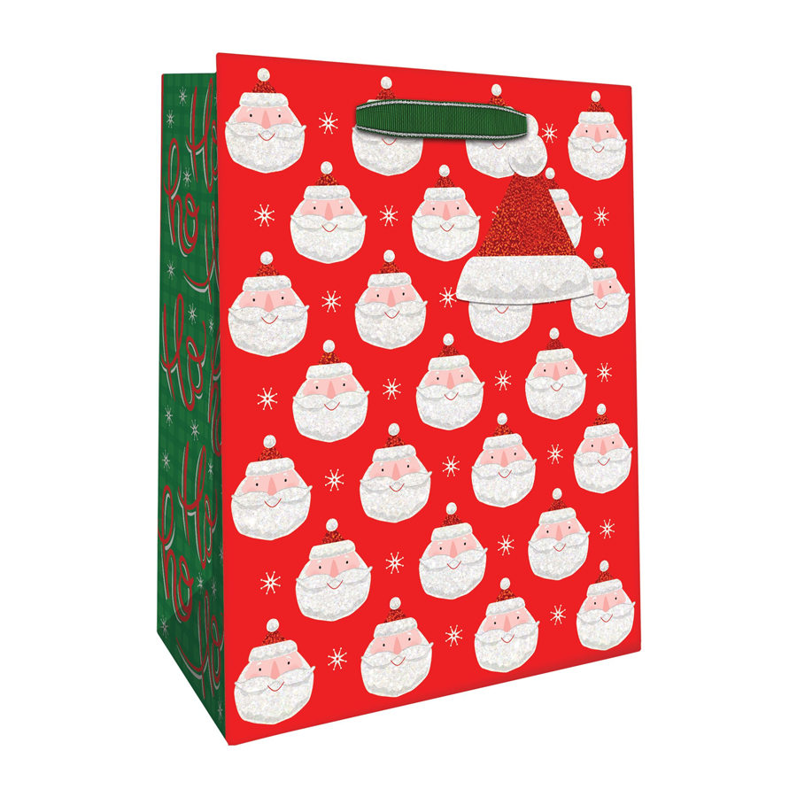Jillson & Roberts Large Tote Gift Bag - Chic Santa