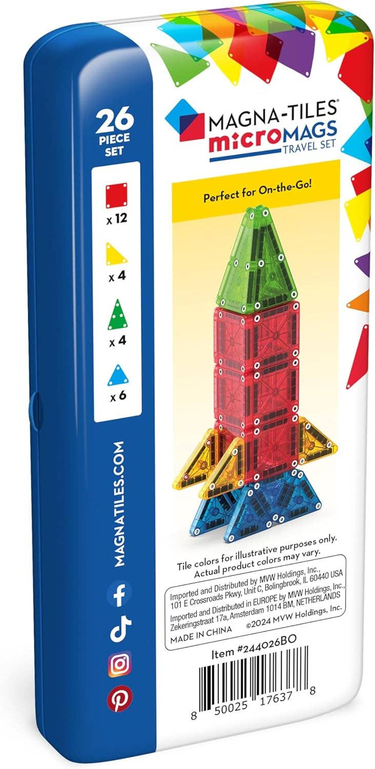 Magna-Tiles MicroMAGS 26-Piece Travel Set, photo 3 of 7