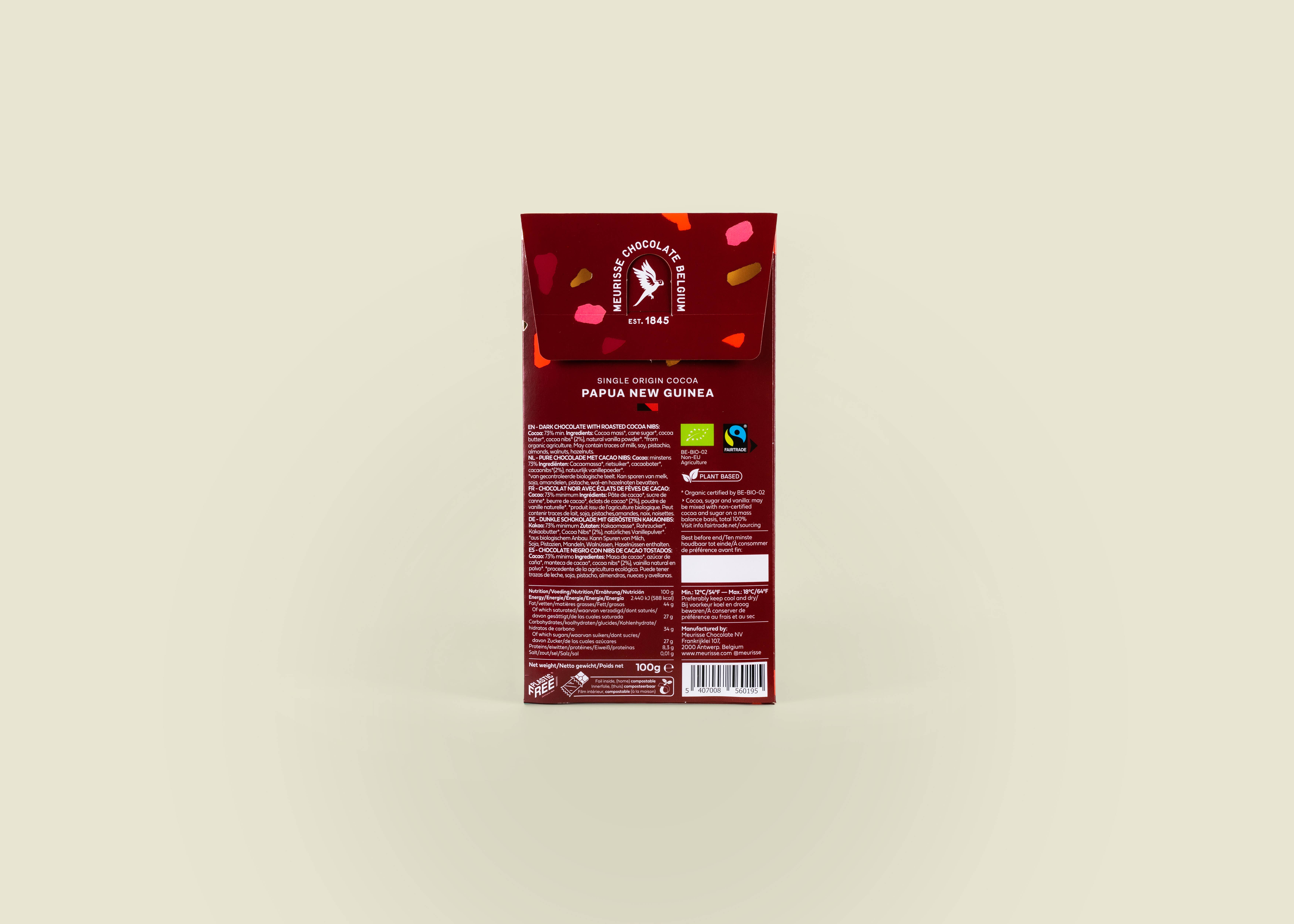 Meurisse Chocolate - Cacao Nibs - Dark Chocolate 73%, photo 2 of 2