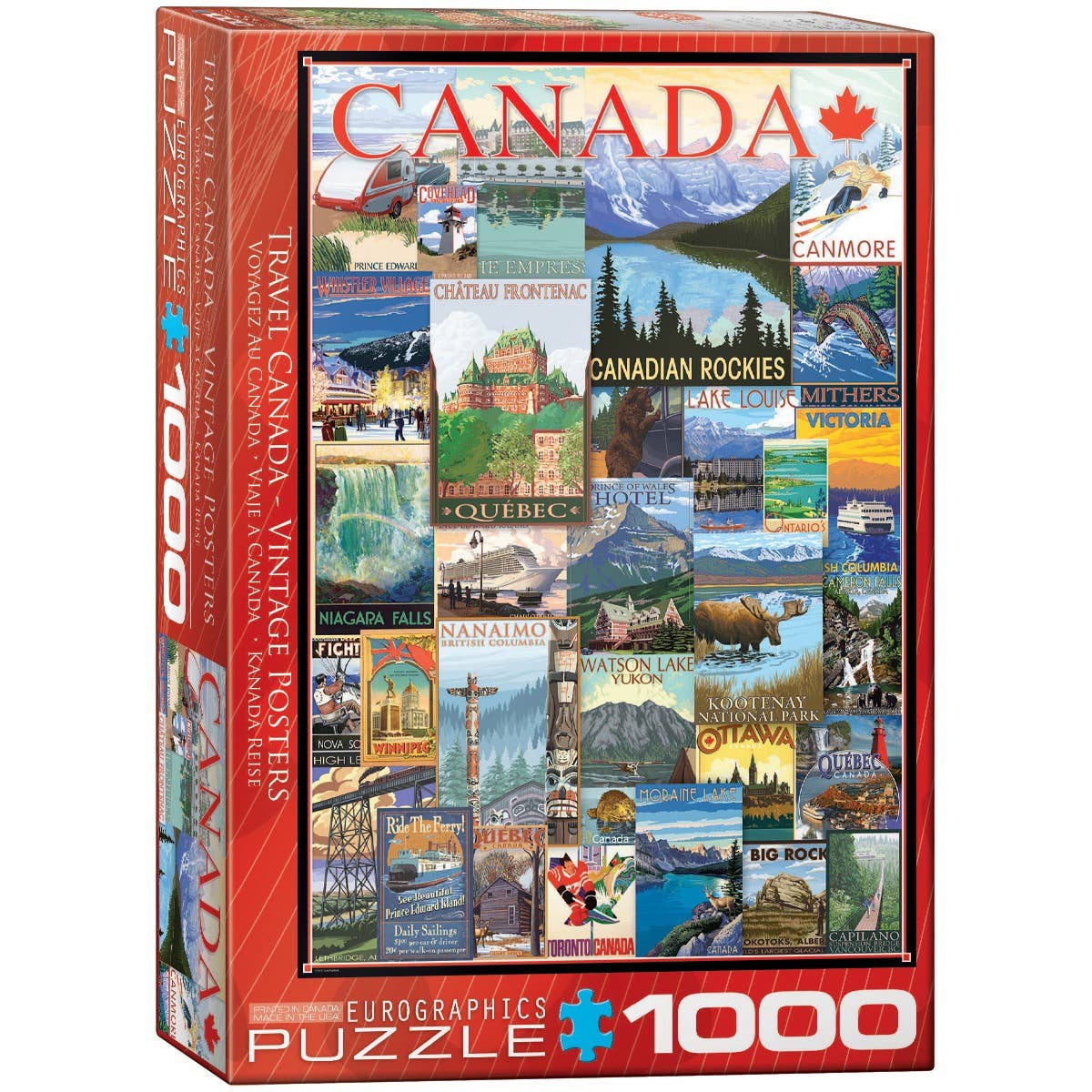 Travel Canada Vintage Posters 1000pc Puzzle, photo 1 of 3