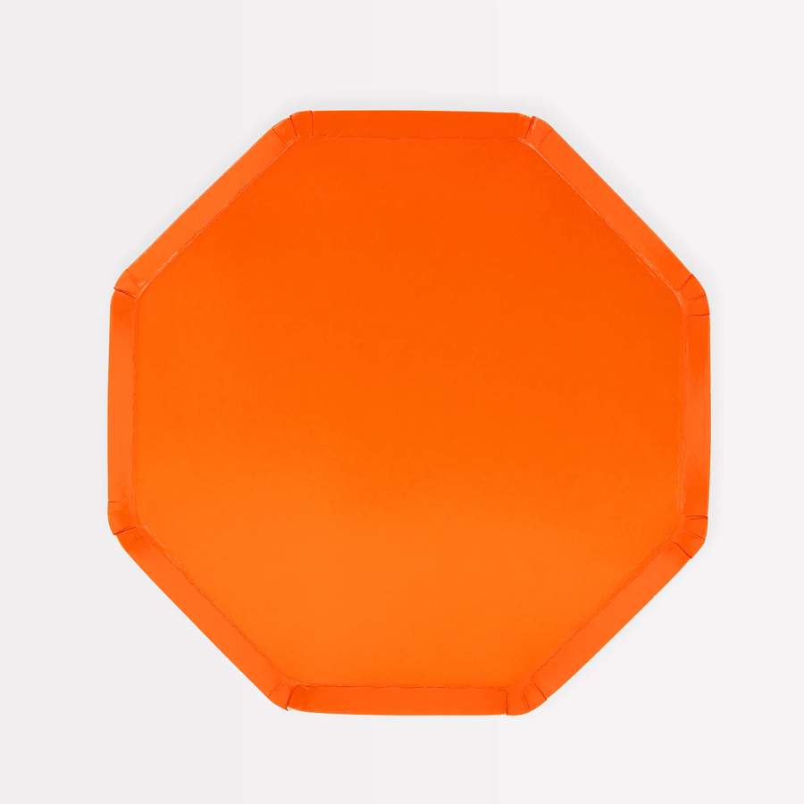 Meri Meri Pumpkin Orange Dinner Plates 8 Pack