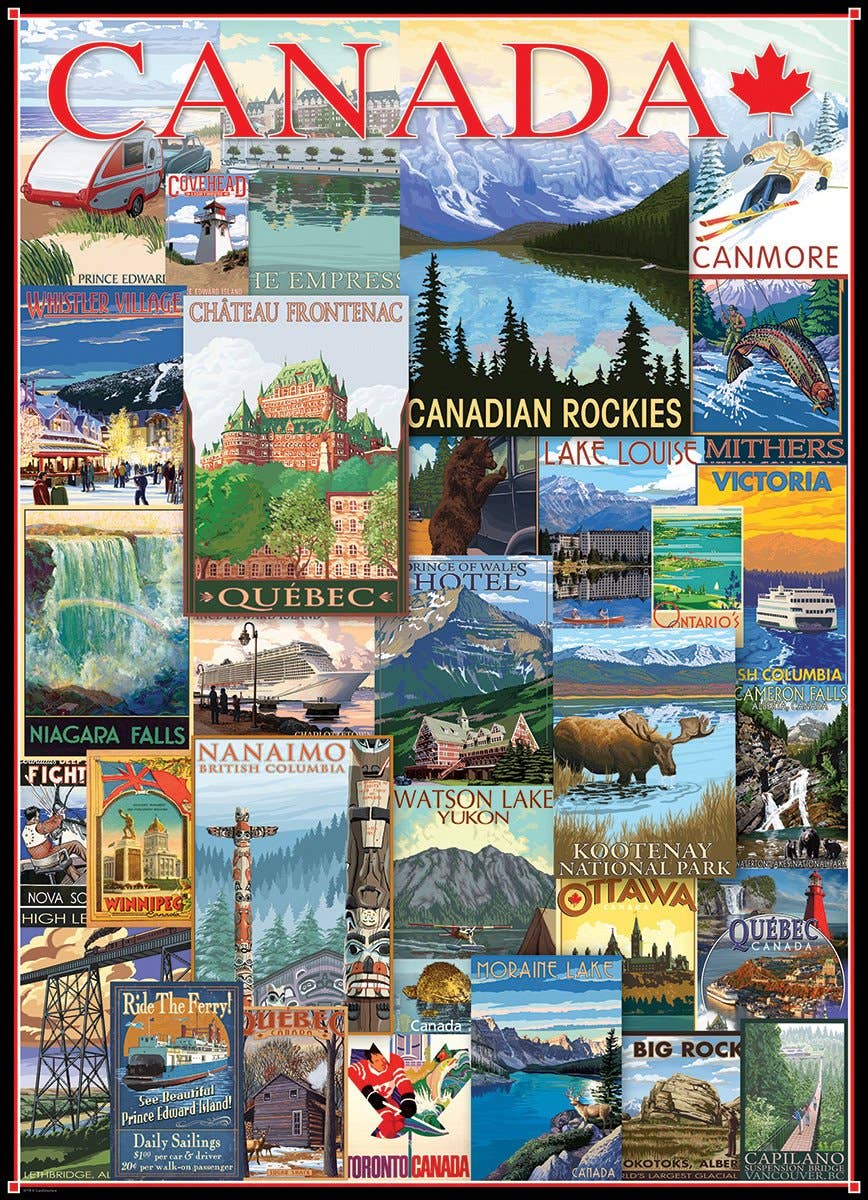 Travel Canada Vintage Posters 1000pc Puzzle, photo 2 of 3