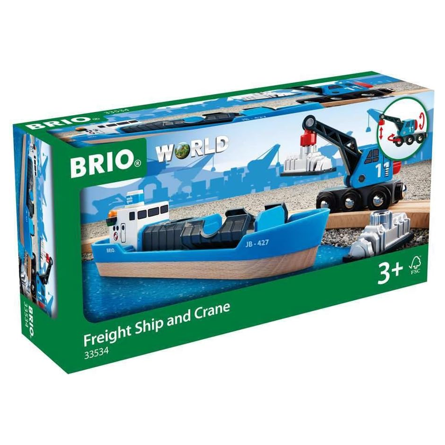 BRIO World Freight Ship and Crane