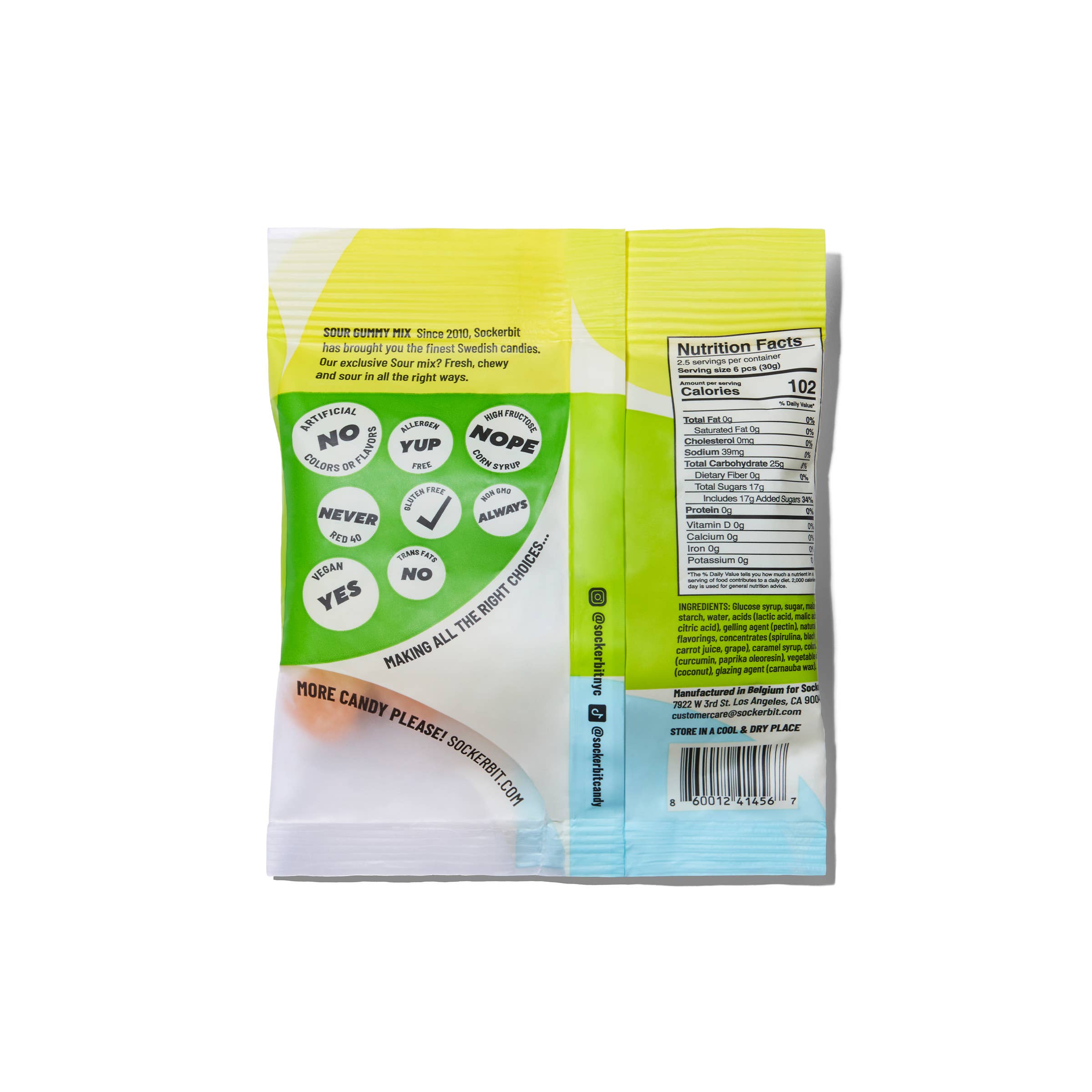 Sour Gummy Mix Swedish Candy Bag 2.8oz, photo 2 of 4