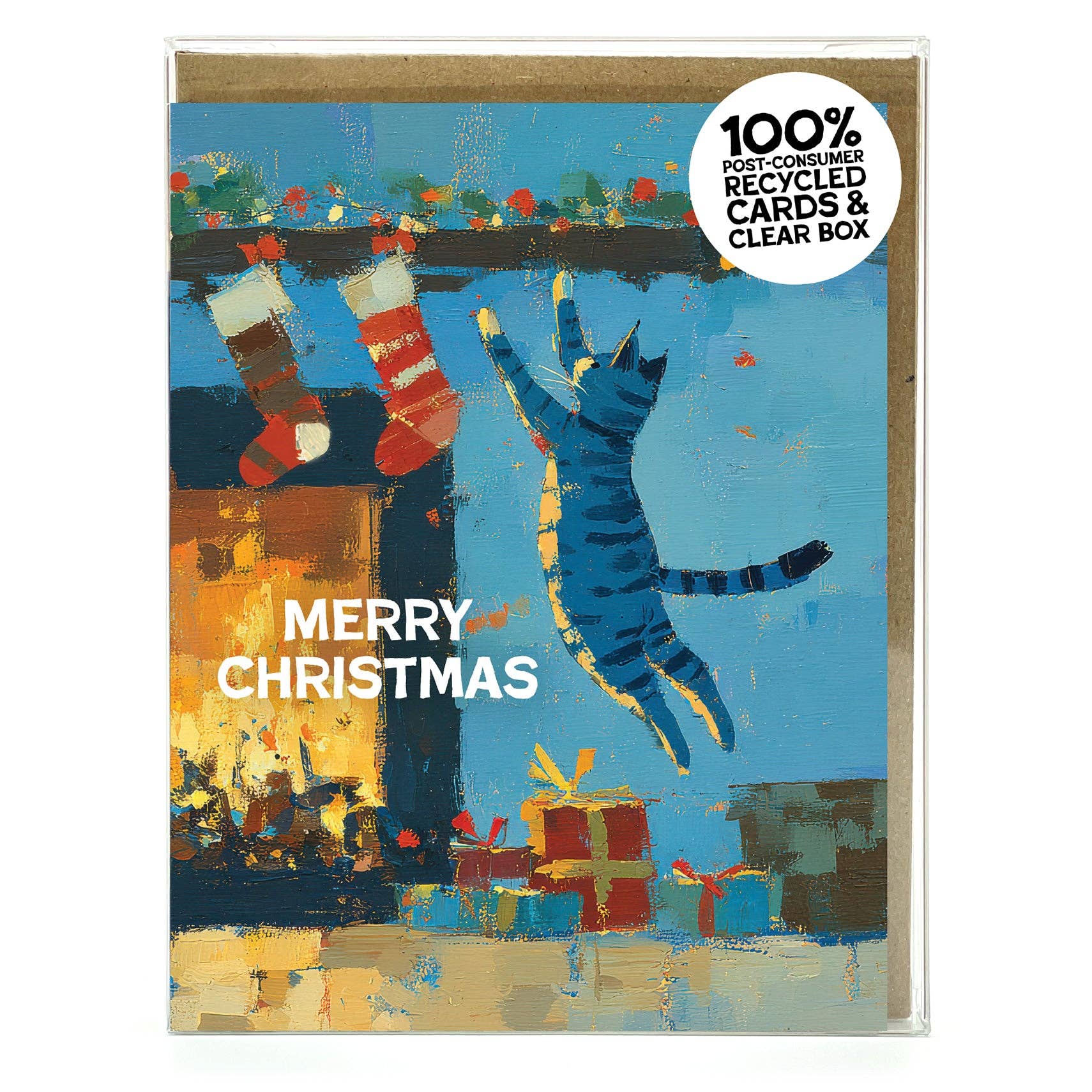 Cute Kitties - Recycled Christmas Cards Box Set for Cat Lovers, photo 1 of 3
