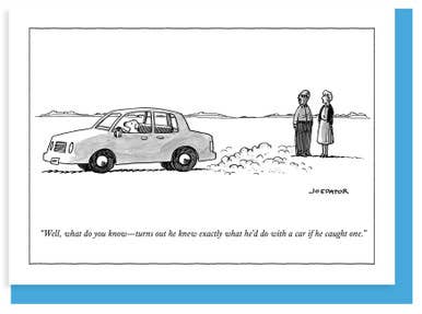 WHAT DO YOU KNOW - 5 x 7" NYer CARTOON CARD