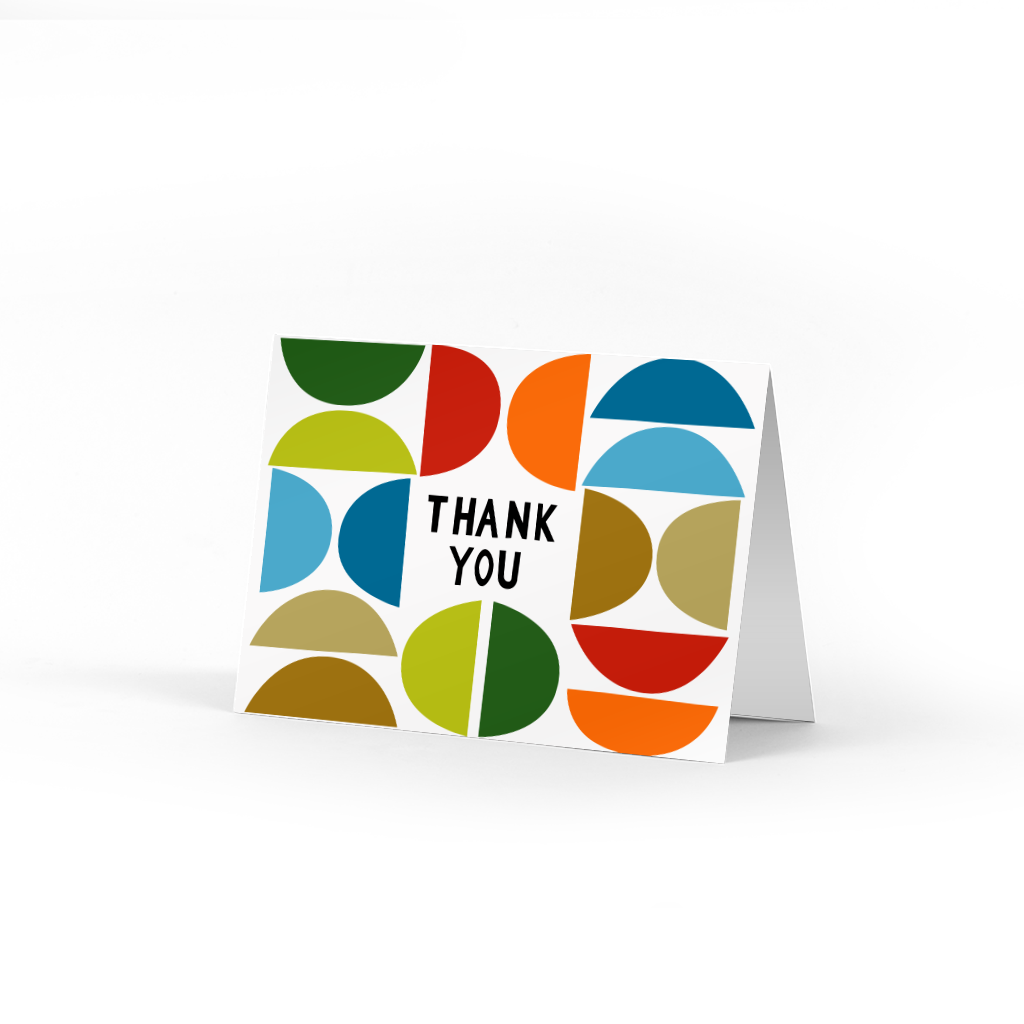 Mid Century Thank You Boxed Note Cards, Set of 10, photo 2 of 2