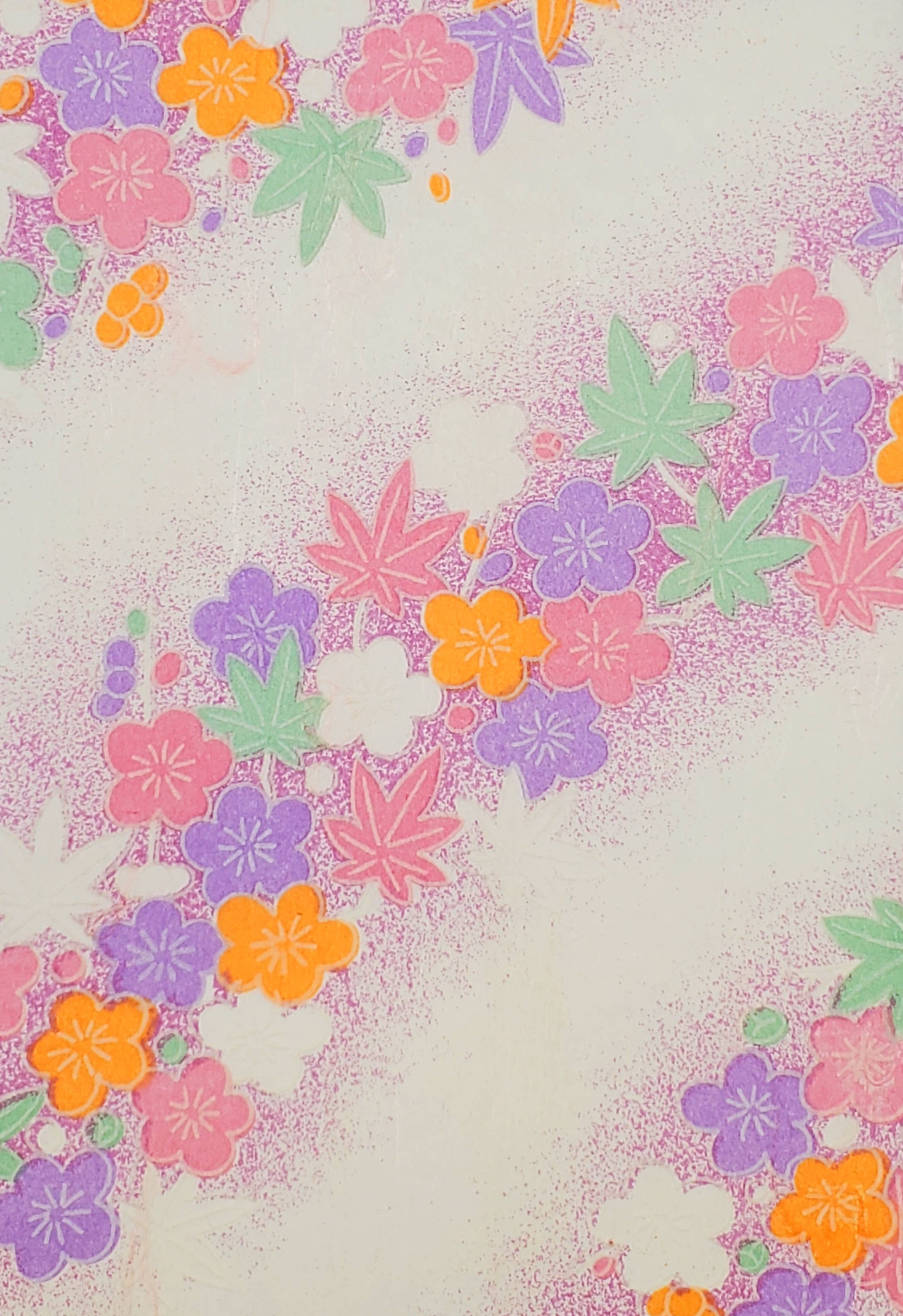 Yuzenshi: Pastel Cherry Blossoms & Maple Leaves