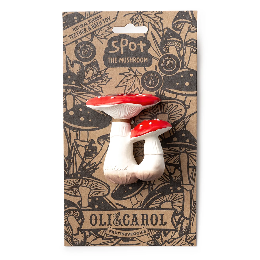 Oli&Carol Fruits & Veggies Baby Teethers - Spot the Mushroom