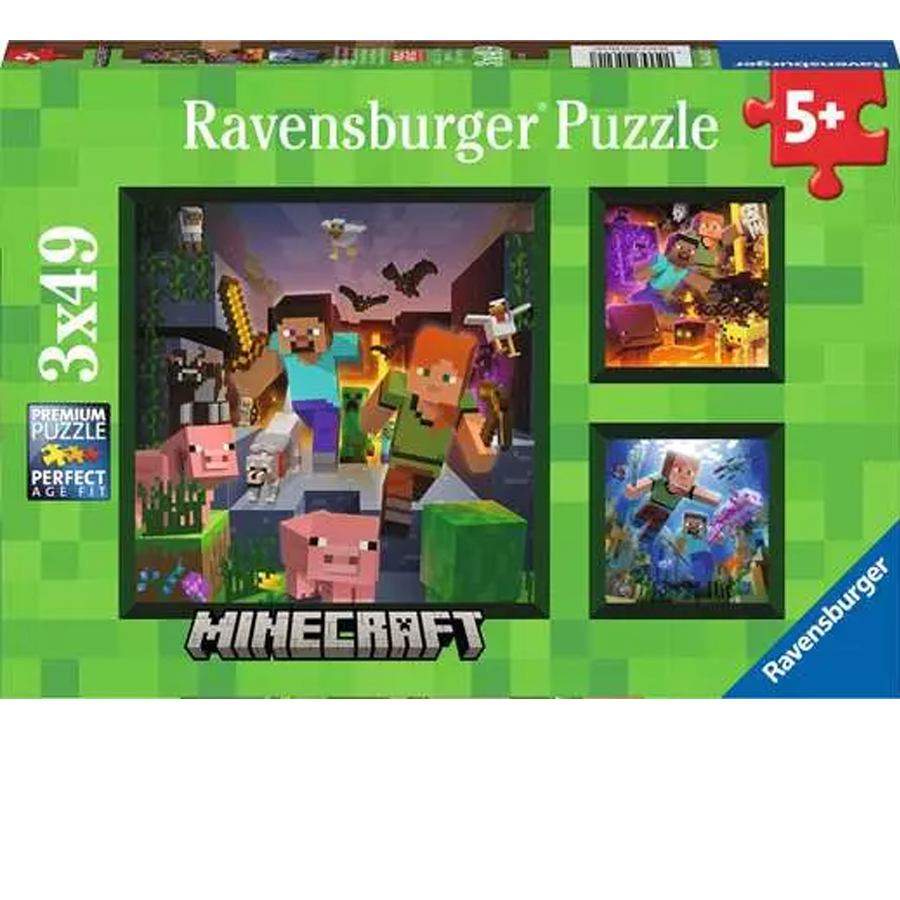 Ravensburger Children’s Puzzle Minecraft Biomes - 49 Pc Puzzle