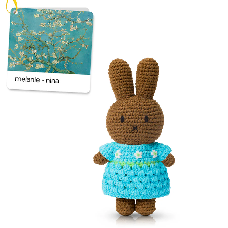 Just Dutch Melanie Handmade Crocheted Soft Toy - Van Gogh Inspired Almond Blossom Dress