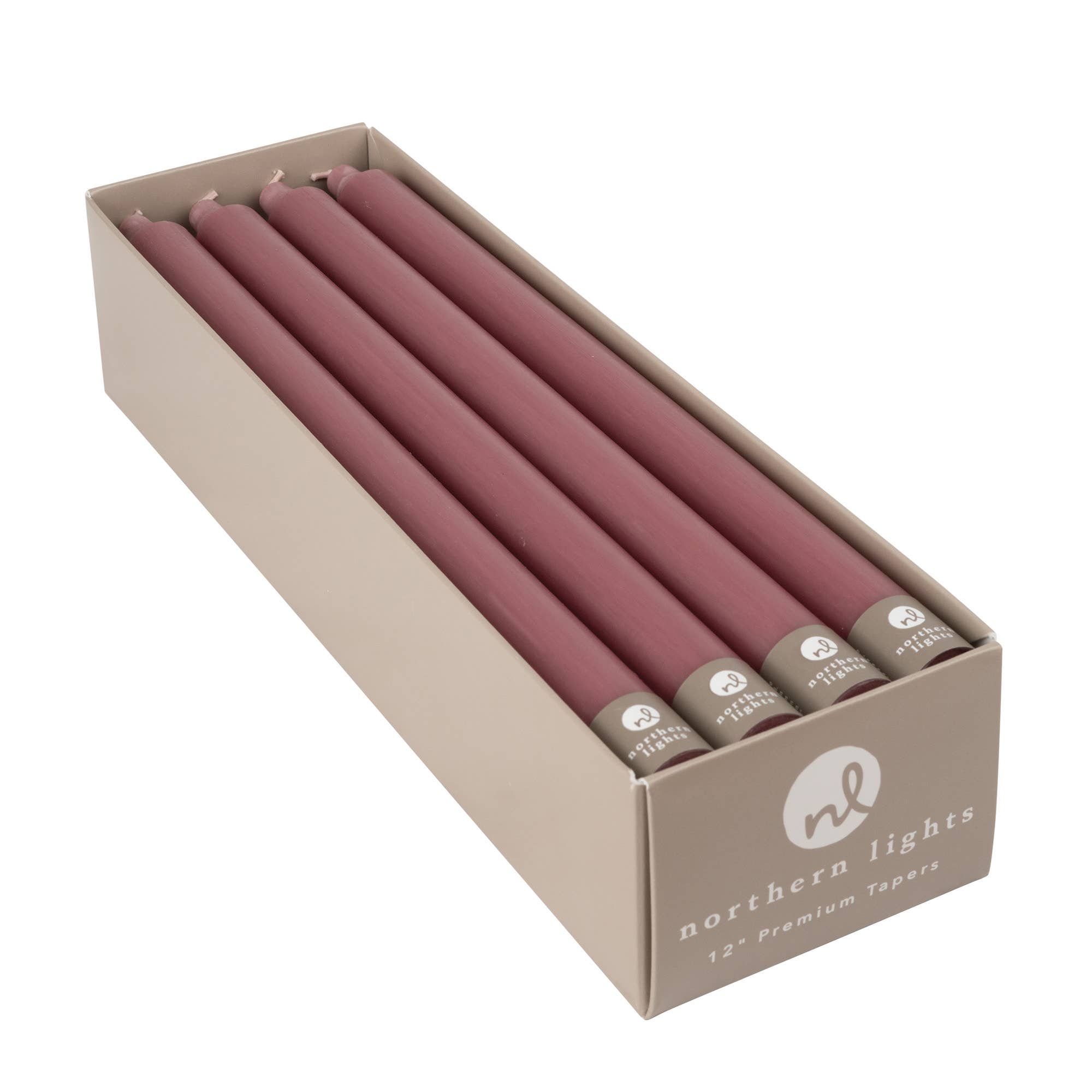 12" Taper Candles - 12pk Box: Rosewood, photo 1 of 8