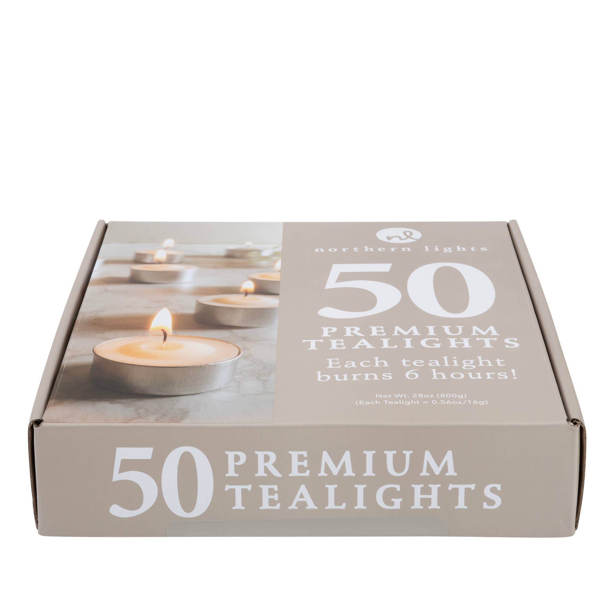 Unfragranced Tealight Candles - 50pc Box, photo 2 of 5