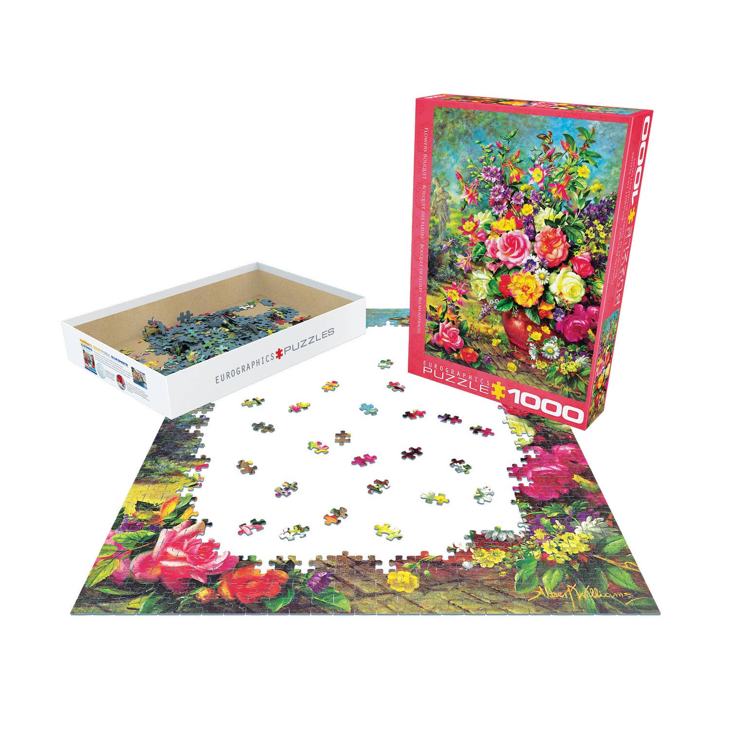 Flowers Bouquet Albert Williams 1000pc Puzzle, photo 3 of 3