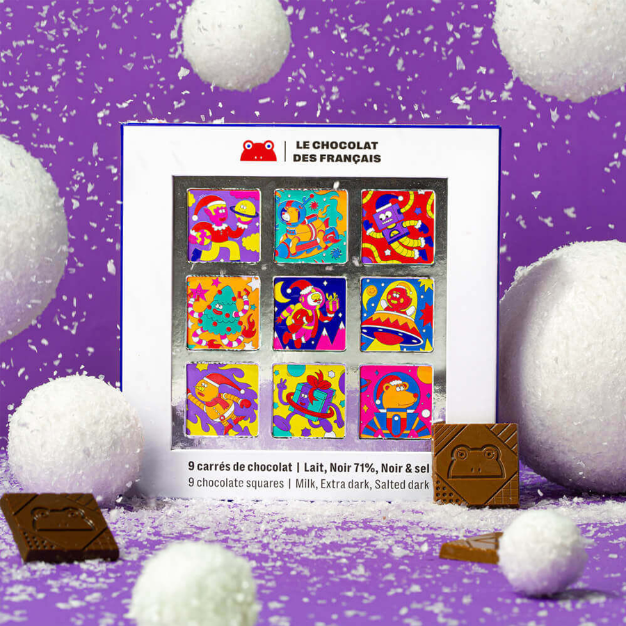 Les Chocolat Des Francais A Galactic Christmas Chocolate Squares