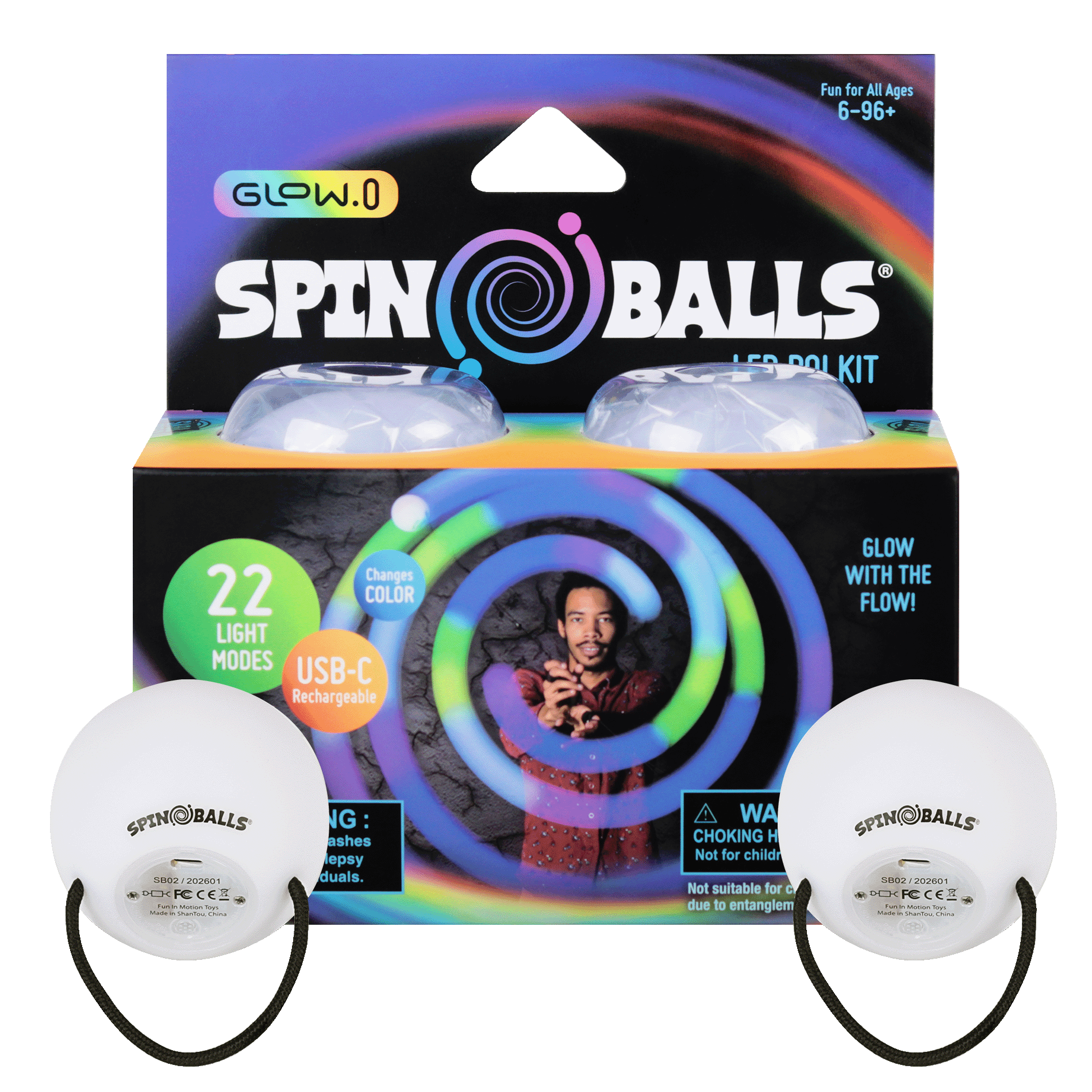 Glow.0 LED Spinballs - Poi Balls, photo 3 of 7