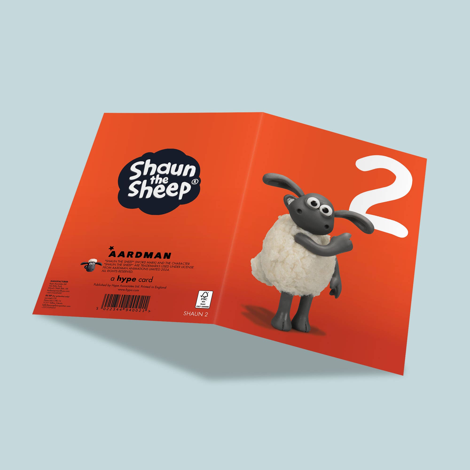 Birthday Card | Shaun the Sheep | 2 Year Old, photo 2 of 2